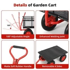 880/1400 Lbs Steel Garden Cart, Heavy Duty Steel Garden Dump Cart Utility Wagon With 10" Wheels Removable Sides For Farm Yard 16 880/1400 Lbs Steel Garden Cart, Heavy Duty Steel Garden Dump Cart Utility Wagon With 10" Wheels Removable Sides For Farm Yard -House Beautiful GUEST 6123102d 6d78 4592 9dee 071ba7d147c8