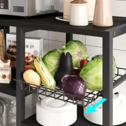 Microwave Stand Bakers Rack With Power Outlet, Kitchen Baker Rack With Wire Basket 15 Microwave Stand Bakers Rack With Power Outlet, Kitchen Baker Rack With Wire Basket -House Beautiful GUEST 616ccd0b dab1 4450 b90e 2cb1ccb39c82