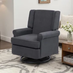 Recliner Swivel Chair, High-Density Sponge + Cotton And Linen Material, Small Swivel Rocker Recliner 17 Recliner Swivel Chair, High-Density Sponge + Cotton And Linen Material, Small Swivel Rocker Recliner -House Beautiful GUEST 6201f02b fce4 458a 8aca 0dc50fd9327e