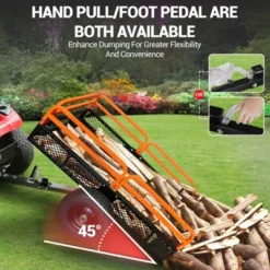 15 Cubic Feet Heavy Duty Steel Dump Cart Garden Utility Trailer With Removable Sides Hand Pull And Foot Pedal Dump Cart For ATV UTV 14 15 Cubic Feet Heavy Duty Steel Dump Cart Garden Utility Trailer With Removable Sides Hand Pull And Foot Pedal Dump Cart For ATV UTV -House Beautiful GUEST 620a898a 329a 406f 88ca 96a314e362e8