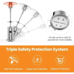 Jojoka Outdoor Patio Heater 48,000 BTU, Round Table, Double-Layer Burner, Safety System, Umbrella Style, Home & Commercial Use 10 Jojoka Outdoor Patio Heater 48,000 BTU, Round Table, Double-Layer Burner, Safety System, Umbrella Style, Home & Commercial Use -House Beautiful GUEST 630afb11 dadd 4985 b4d9 9a29e3eb8d9a