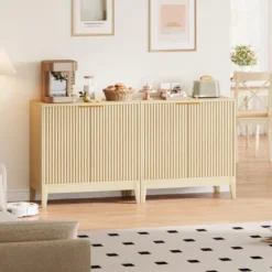 Small Fluted Sideboard Cabinet With Storage, 32" Modern Sideboard Buffet Storage Console Table, Mid Century 2 Doors Accent Cabinet With Doors 11 Small Fluted Sideboard Cabinet With Storage, 32" Modern Sideboard Buffet Storage Console Table, Mid Century 2 Doors Accent Cabinet With Doors -House Beautiful GUEST 63ca2a9e db02 470e a7d8 9a6cf5885156