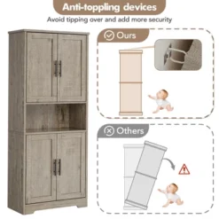 70 Inch Tall Kitchen Pantry Cabinet, Freestanding Storage Cabinet With 4 Doors And Adjustable Shelves, Utility Hutch Cupboard 14 70 Inch Tall Kitchen Pantry Cabinet, Freestanding Storage Cabinet With 4 Doors And Adjustable Shelves, Utility Hutch Cupboard -House Beautiful GUEST 645c47d0 48e6 4add 94cc dfe791f36693