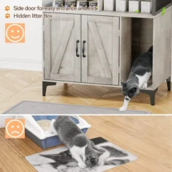 Hidden Cat Litter Box Enclosure Furniture With Shelf Storage And 2 Doors 13 Hidden Cat Litter Box Enclosure Furniture With Shelf Storage And 2 Doors -House Beautiful GUEST 6472d255 97b3 4de1 b365 e957706e06c4