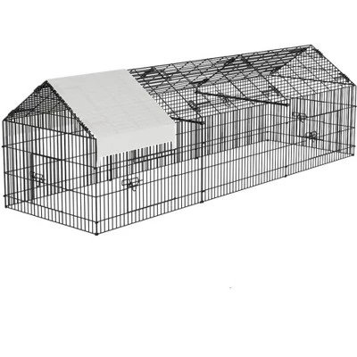Large Metal Chicken Coop For 10 Chickens,Heavy Duty Reinforced Wire Mesh Run W/Waterproof & Anti-UV Cover,Secure Lock For Chickens/Ducks/Rabbit 3 Large Metal Chicken Coop For 10 Chickens,Heavy Duty Reinforced Wire Mesh Run W/Waterproof & Anti-UV Cover,Secure Lock For Chickens/Ducks/Rabbit
