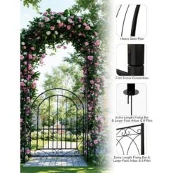 8.8 FT Birdcage Shape Garden Arch, Reinforced Metal Arbor For Climbing Flowers, Rust-Resistant Wedding Pergola 12 8.8 FT Birdcage Shape Garden Arch, Reinforced Metal Arbor For Climbing Flowers, Rust-Resistant Wedding Pergola -House Beautiful GUEST 6570dddd 0a9e 40d5 9404 19b42a5870c6