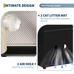 Double Layer Cat Litter Box Enclosure For 2 Cats, Hidden Litter Box Furniture With Cat Scratching Post And Board, 2 Story Wooden Cats Washroom Or Bed -House Beautiful GUEST 6596887e 6937 4c26 a3fe 1722509f5460