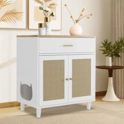 Cat Litter Box Cabinet Corner Hidden Litter Box Enclosure With Scratching Board Doors & Storage Drawer 16 Cat Litter Box Cabinet Corner Hidden Litter Box Enclosure With Scratching Board Doors & Storage Drawer -House Beautiful GUEST 6609bd69 9145 4ca0 9a6d 3d79bc8c7fc8