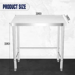 36 X 24 Inch Stainless Steel Work Table Heavy Duty Commercial Kitchen Prep Table Food Grade Metal Worktable For Restaurant 15 36 X 24 Inch Stainless Steel Work Table Heavy Duty Commercial Kitchen Prep Table Food Grade Metal Worktable For Restaurant -House Beautiful GUEST 660e8308 b1e0 41ee 83f9 0071776e45a7