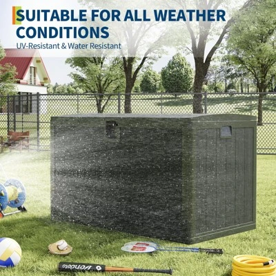 130 Gallon Outdoor Storage Box, Deck Boxes Outdoor Waterproof With Lid,Outside Storage Box Waterproof With Side Handles For Garden Pool Accessories 3 130 Gallon Outdoor Storage Box, Deck Boxes Outdoor Waterproof With Lid,Outside Storage Box Waterproof With Side Handles For Garden Pool Accessories