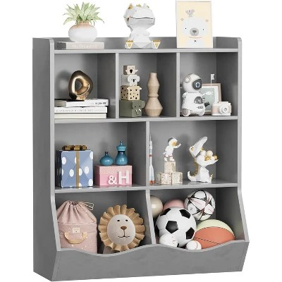 Toy Storage Cabinet, Three-Tier Kids Bookshelf And Bookcase For Storage Books And Toys, Multi Shelf With Cubby Cabinet 3 Toy Storage Cabinet, Three-Tier Kids Bookshelf And Bookcase For Storage Books And Toys, Multi Shelf With Cubby Cabinet