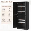 Tall Kitchen Pantry Cabinet, Storage Cabinet With Doors And Adjustable Shelves, Freestanding Large Utility Storage Cupboard