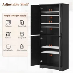 70 Inch Tall Kitchen Pantry Cabinet, Freestanding Storage Cabinet With 4 Doors 13 70 Inch Tall Kitchen Pantry Cabinet, Freestanding Storage Cabinet With 4 Doors -House Beautiful GUEST 6a26d7f3 520a 4c87 9116 639feb081a07