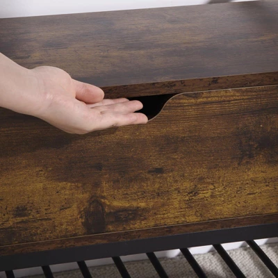 Shoe Bench, Lift Top Shoe Storage Bench, Entryway Bench, Metal And Wood Shoe Rack Organizer For Entry, Bedroom, Closet, Living Room, Hallway 8 Shoe Bench, Lift Top Shoe Storage Bench, Entryway Bench, Metal And Wood Shoe Rack Organizer For Entry, Bedroom, Closet, Living Room, Hallway - Image 6