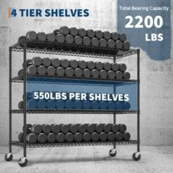 4 Tier Wire Rack Shelving Unit With Wheels, 2,200 Lb Capacity Height Adjustable Heavy Duty Metal Storage Shelves 16 4 Tier Wire Rack Shelving Unit With Wheels, 2,200 Lb Capacity Height Adjustable Heavy Duty Metal Storage Shelves -House Beautiful GUEST 6ca73476 90b8 4368 a524 cf8bbda2dcb0 1