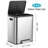 Dual Compartment Trash Can With Lid, 2x4 Gallons (30L) Stainless Steel Waste Bin With 2 Removable Inner Bucket And Soft Close Lid For Courtyard -House Beautiful GUEST 6caaf2af f519 4f71 91a2 7c818600faec