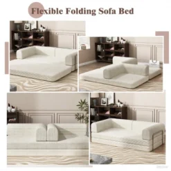 Convertible Corduroy Sleeper Sofa Bed, 3-Seater Folding Futon Couch With Fixed Frame, King Size Fold Out Floor Sofa, No Assembly Couch 15 Convertible Corduroy Sleeper Sofa Bed, 3-Seater Folding Futon Couch With Fixed Frame, King Size Fold Out Floor Sofa, No Assembly Couch -House Beautiful GUEST 6cf3c733 28d0 4a8c 82b3 b1aefcc7eb22