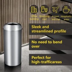 17 Gal / 65L Open Top Trash Can Commercial Grade Heavy Duty Tall Commercial Trash Can -House Beautiful GUEST 6df667f6 51bf 4d15 ae42 d04ac7b9d024