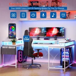 U Shaped Computer Gaming Desk, 79’’ Reversible L Shaped Computer Desk With Power Outlet & LED Strip, Office Desk With Monitor Stand 27 U Shaped Computer Gaming Desk, 79’’ Reversible L Shaped Computer Desk With Power Outlet & LED Strip, Office Desk With Monitor Stand -House Beautiful GUEST 6e7c4486 bd38 4cdb ac1e c1e4ed55988a