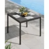 Aluminum Outdoor Metal Table For 2-4 Person,35" X 36" Rectangle Patio Dining Tables With Rectangular Non-Slip Stripe For Outiside Backyards, Porches 2 Aluminum Outdoor Metal Table For 2-4 Person,35" X 36" Rectangle Patio Dining Tables With Rectangular Non-Slip Stripe For Outiside Backyards, Porches -House Beautiful GUEST 6e7f300e ff03 48ea bce1 4e28e5b44b3f 1