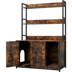 Cat Litter Box Enclosure With 2 Storage Shelves, Hidden Cat Furniture Cabinet With Double Doors, Scratch Pad, Indoor Cat House & Bookshelf Design 17 Cat Litter Box Enclosure With 2 Storage Shelves, Hidden Cat Furniture Cabinet With Double Doors, Scratch Pad, Indoor Cat House & Bookshelf Design -House Beautiful GUEST 6f2cf8f0 0c3d 4063 9641 d212fb3eff2b