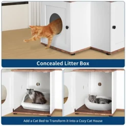 Cat Litter Box Enclosure With Scratching Post, Hanging Balls, 2-in-1 L-Shaped Corner Cat Litterbox With Storage Cabinet 12 Cat Litter Box Enclosure With Scratching Post, Hanging Balls, 2-in-1 L-Shaped Corner Cat Litterbox With Storage Cabinet -House Beautiful GUEST 6f3426e9 2a95 485c 8df1 5fb596d90f8b 1