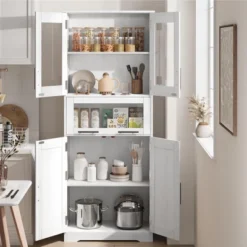 Pantry Cabinet, Tall Bathroom Storage Cabinet With Glass Doors And Adjustable Shelf 19 Pantry Cabinet, Tall Bathroom Storage Cabinet With Glass Doors And Adjustable Shelf -House Beautiful GUEST 6fb1dd3f 7d48 48b6 bbae 8e53352f5fa0