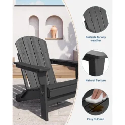 Folding Adirondack Chairs Set Of 2, HDPE Plastic Outdoor Chairs With Wood Texture - 380Lbs & Weather Resistant 16 Folding Adirondack Chairs Set Of 2, HDPE Plastic Outdoor Chairs With Wood Texture - 380Lbs & Weather Resistant -House Beautiful GUEST 70197d7f 933f 42b3 b0ea 982b61d95793