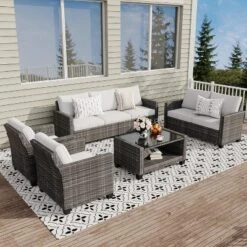5-Piece Patio Furniture Set,PE Rattan Wicker Sectional Sofa Set With Coffee Table 19 5-Piece Patio Furniture Set,PE Rattan Wicker Sectional Sofa Set With Coffee Table -House Beautiful GUEST 710fc583 ac3c 4687 8e57 6098ba71d7da