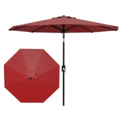 9Ft UV Resistant Patio Umbrella, 8 Sturdy Ribs Outdoor Table Umbrella With Easy Push Button Tilt, Market Umbrella For Pool, Yard & Garden 25 9Ft UV Resistant Patio Umbrella, 8 Sturdy Ribs Outdoor Table Umbrella With Easy Push Button Tilt, Market Umbrella For Pool, Yard & Garden -House Beautiful GUEST 71b65707 2979 49f4 b3c6 d37665a7afb1