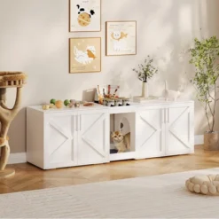 Modern Wooden Hidden Double Litter Box Enclosure Furniture With Soft Cushion ,Cat Washroom 17 Modern Wooden Hidden Double Litter Box Enclosure Furniture With Soft Cushion ,Cat Washroom -House Beautiful GUEST 7291c6b0 ac18 4e1a 8ede 053ca2a5156f