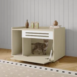 Cat Litter Box Enclosure, Hidden Litter Box Cabinet With Flip-Down Door, Pet House Side End Table With Storage, Indoor Wooden Cat Washroom 19 Cat Litter Box Enclosure, Hidden Litter Box Cabinet With Flip-Down Door, Pet House Side End Table With Storage, Indoor Wooden Cat Washroom -House Beautiful GUEST 739140e6 b1b7 48c0 9d91 a4c0ff102f7d