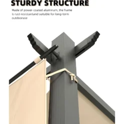 12x20ft Extra Large Aluminum Pergola With Adjustable Canopy, 4-Side Anchoring, Khaki Frame & Curtains, UV & Water Resistant 13 12x20ft Extra Large Aluminum Pergola With Adjustable Canopy, 4-Side Anchoring, Khaki Frame & Curtains, UV & Water Resistant -House Beautiful GUEST 739eb055 fdd9 4943 9e12 7abfcafa34b9