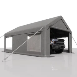 12 X 20FT Heavy Duty Carport With Roll-Up Windows, Portable Garage With Removable Sidewalls & Doors 19 12 X 20FT Heavy Duty Carport With Roll-Up Windows, Portable Garage With Removable Sidewalls & Doors -House Beautiful GUEST 73ce07c6 cf82 43fd 82b6 482dfa7f2a34