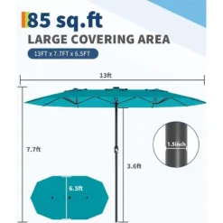 13FT Umbrella Outdoor Patio,Double-Sided Rectangle Umbrella Oversized Shade For 2-6 People 17 13FT Umbrella Outdoor Patio,Double-Sided Rectangle Umbrella Oversized Shade For 2-6 People -House Beautiful GUEST 73df094a 161f 4554 bf10 f6c174562d4f