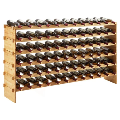 Stackable Wine Rack, Solid Wood Storage, Freestanding Floor & Countertop 11 Stackable Wine Rack, Solid Wood Storage, Freestanding Floor & Countertop - Image 9