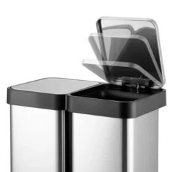 16 Gallon (60L) Stainless Steel Dual Compartment Trash & Recycling Bin | Fingerprint - Resistant 14 16 Gallon (60L) Stainless Steel Dual Compartment Trash & Recycling Bin | Fingerprint - Resistant -House Beautiful GUEST 7457c271 9c72 4562 82be 678743206c9b