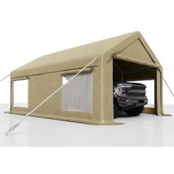 12 X 20FT Heavy Duty Carport With Roll-Up Windows, Portable Garage With Removable Sidewalls & Doors 21 12 X 20FT Heavy Duty Carport With Roll-Up Windows, Portable Garage With Removable Sidewalls & Doors -House Beautiful GUEST 75867d11 daba 4873 a689 fc593c75d37e