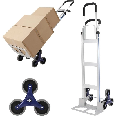 Heavy Duty 2-in-1 Aluminum Hand Truck With Stair Climbing Triangle Wheels – 650 Lb Capacity Convertible Dolly With Dual Handles 8 Heavy Duty 2-in-1 Aluminum Hand Truck With Stair Climbing Triangle Wheels – 650 Lb Capacity Convertible Dolly With Dual Handles - Image 6