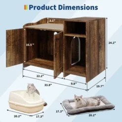 Modern Cat Litter Box Enclosure Furniture - Hidden Cabinet W/Storage, Dog-Proof Design & Double Doors, 33.9" Wooden End Table/Washroom 16 Modern Cat Litter Box Enclosure Furniture - Hidden Cabinet W/Storage, Dog-Proof Design & Double Doors, 33.9" Wooden End Table/Washroom -House Beautiful GUEST 761f43e4 d3ac 4af1 b4bd c0951f6bd901