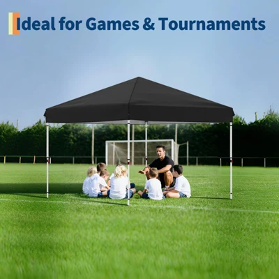 10x10FT Instant Pop-Up Canopy Tent With 4 Removable Side Walls – Commercial-Grade Outdoor Shelter System For Events, Black 7 10x10FT Instant Pop-Up Canopy Tent With 4 Removable Side Walls – Commercial-Grade Outdoor Shelter System For Events, Black - Image 5
