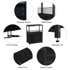 3-Tier Wine Bar Cabinet With Detachable Wine Rack And Drawer, Industrial Sideboard And Buffet Cabinet -House Beautiful GUEST 77898de4 4193 4c27 b0db c6dd759b0d7d 1