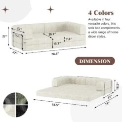 Convertible Corduroy Sleeper Sofa Bed,Folding Mattress Couch With Fixed-Shape Frame,3 Seater Fold Out Futon 12 Convertible Corduroy Sleeper Sofa Bed,Folding Mattress Couch With Fixed-Shape Frame,3 Seater Fold Out Futon -House Beautiful GUEST 77f22237 9566 4eac 91eb 188f0ea681d6