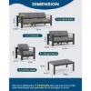 Aluminum Patio Furniture Set 7 Seats, 5 PCS Outdoor Sectional Sofa With Table, All-Weather Conversation Set -House Beautiful GUEST 78666c3a f2a6 4b49 b46f 179bde797056