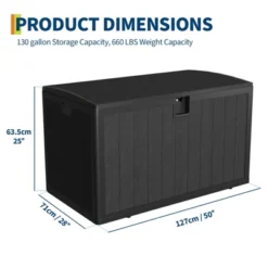 130 Gallon Outdoor Storage Box, Deck Boxes Outdoor Waterproof With Lid,Outside Storage Box Waterproof With Side Handles For Garden Pool Accessories 12 130 Gallon Outdoor Storage Box, Deck Boxes Outdoor Waterproof With Lid,Outside Storage Box Waterproof With Side Handles For Garden Pool Accessories -House Beautiful GUEST 78b35307 459f 426e b69d ccd883196646