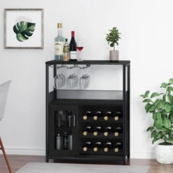 3-Tier Industrial Wine Bar Cabinet With Detachable Wine Rack, Drawer, Glass Holder & Mesh Doors Durable Sideboard And Buffet Storage, Brown 23 3-Tier Industrial Wine Bar Cabinet With Detachable Wine Rack, Drawer, Glass Holder & Mesh Doors Durable Sideboard And Buffet Storage, Brown -House Beautiful GUEST 7925b69b dd5d 4758 b475 39716ccfb1ce