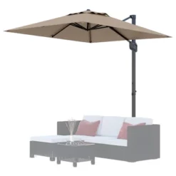10Ft Offset Hanging Market Patio Umbrella, Outdoor Offset Cantilever Umbrella -House Beautiful GUEST 7962c1bd 1162 417d a1ea b107f3c2958e