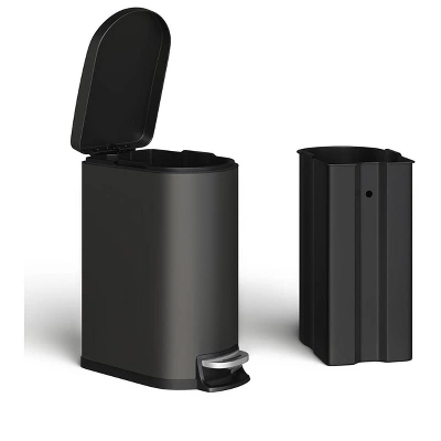 13.2 Gal & 2.6 Gal Stainless Steel Trash Can Combo Set – Rustproof Step-On Kitchen And Bathroom Garbage Bins, Silver 8 13.2 Gal & 2.6 Gal Stainless Steel Trash Can Combo Set – Rustproof Step-On Kitchen And Bathroom Garbage Bins, Silver - Image 6