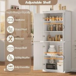 Jojoka Pantry Cabinet,Tall Storage Cabinet With Doors And Adjustable Shelves For Dining Room -House Beautiful GUEST 7a5d9c4f fdd2 44c3 9021 e78bb8d0c201