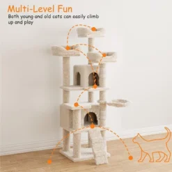 Cat Tree, Tall Cat Tower Condo For Indoor Large Cats, Cat House Furniture -House Beautiful GUEST 7ac07c41 f015 4e8c b88b 54a8424f705b